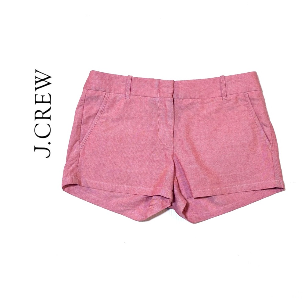 J.Crew Pink Chambray 3" Oxford Shorts 4